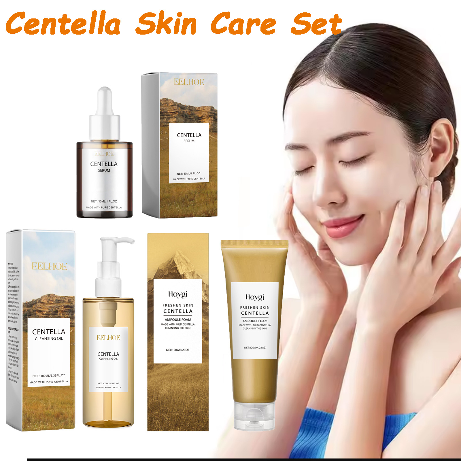 Skincare Glow Glowing - Centella Skin Care Set Centella Serum